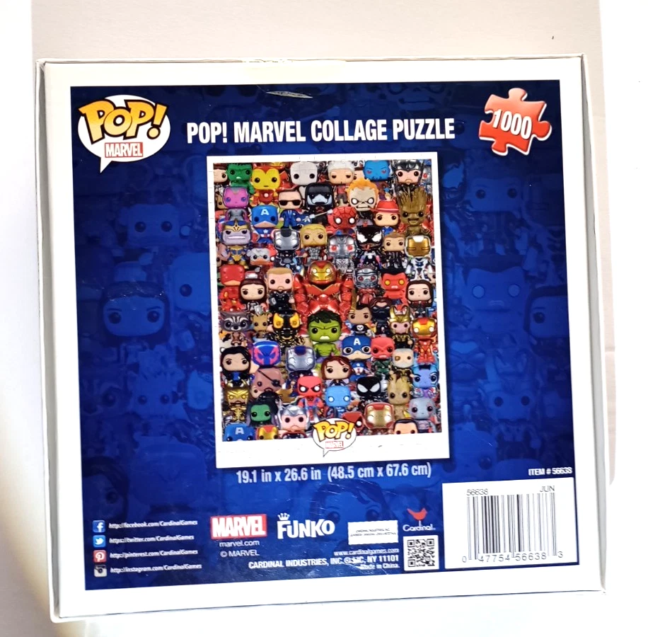 Funko Pop! Marvel Collage Jigsaw Puzzle 1000 Pieces Cardinal Games New in Box - Image 2 of 4