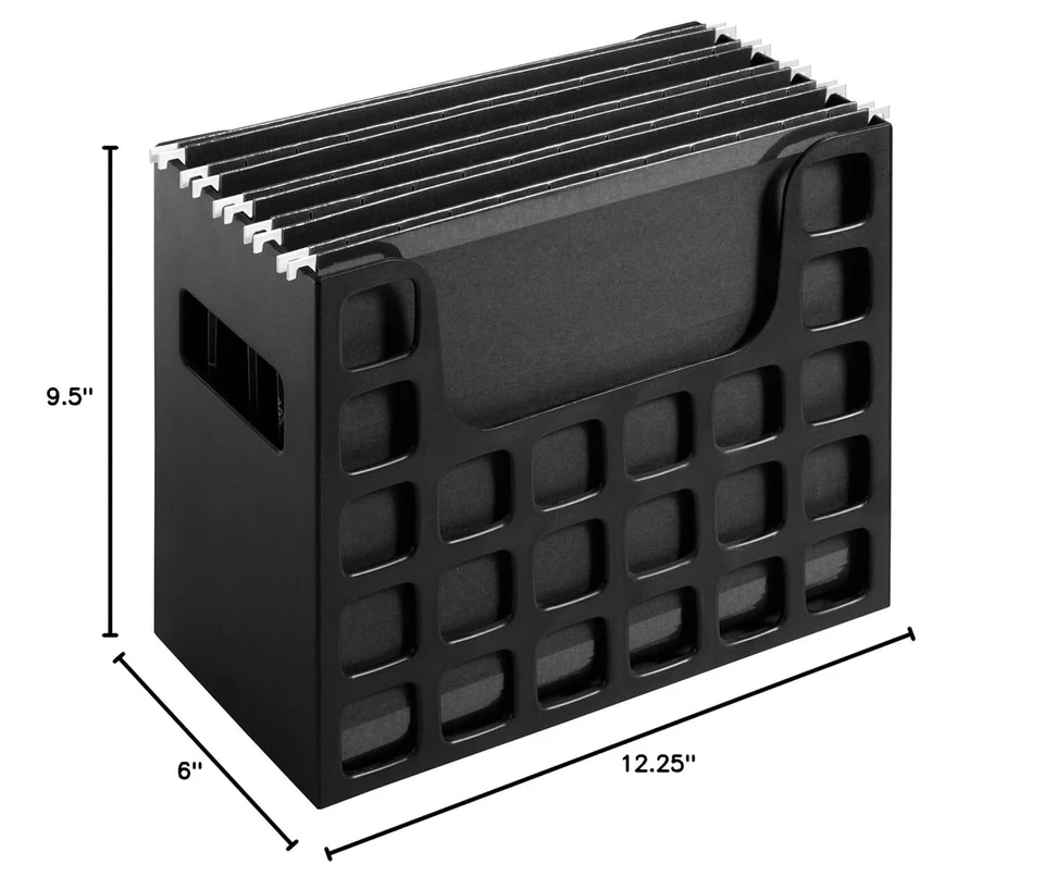 Pendaflex Decoflex Desktop File, 9 1/2" H x 12 1/4" W x 6" D, Black - Image 2 of 2
