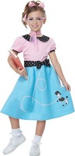 50's Sock Hop Retro Poodle Skirt Dance Fancy Dress Up Halloween Child Costume