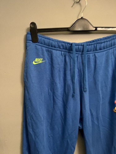 Nike Sport Essentials Multi Futura Logo Fleece Joggers Marina Blue BNWT New Rare - Picture 2 of 12