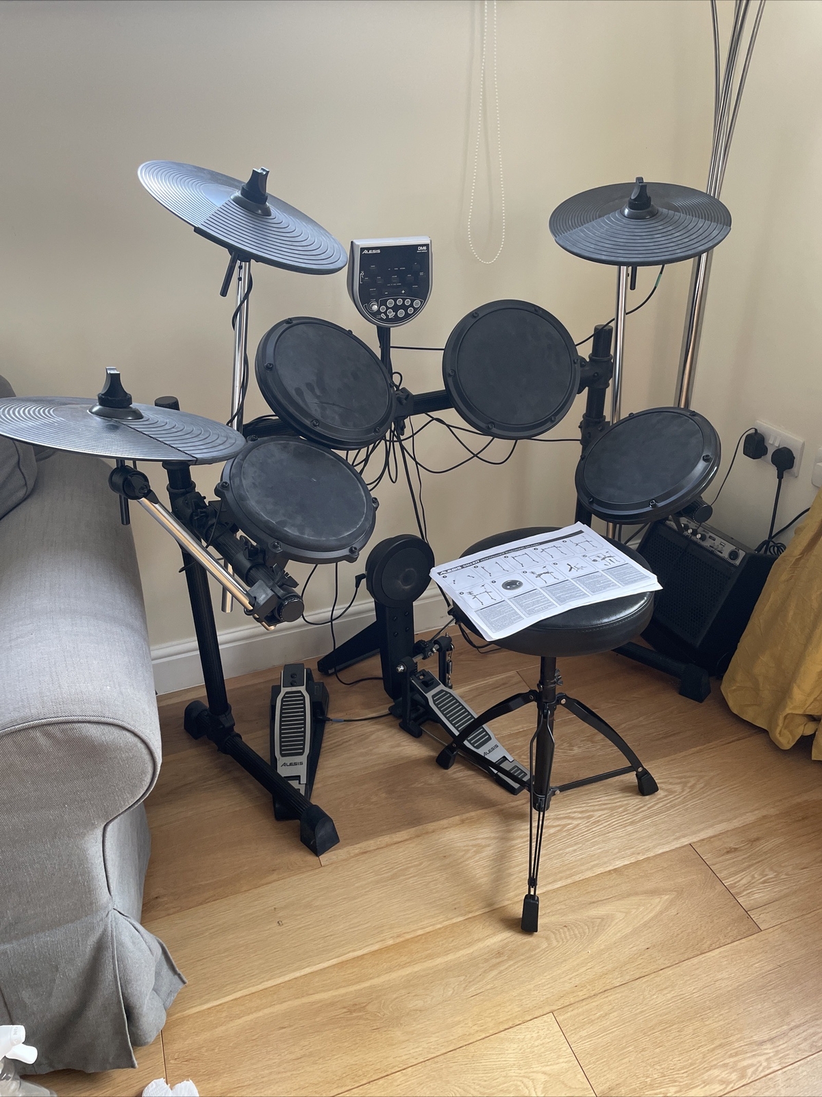 Alesis DM6 electronic digital drum kit, Inc manual, stool and amplifier. eBay