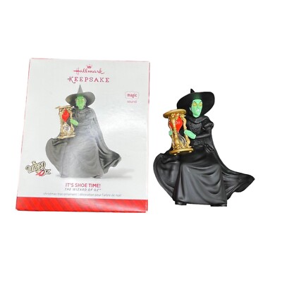 Hallmark Keepsake It's Shoe Time Magic Sound Wizard of Oz 2014 Witch Ornament
