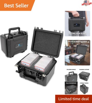 Crushproof Trading Card Storage Box: Waterproof & Extra Foam Protection Included