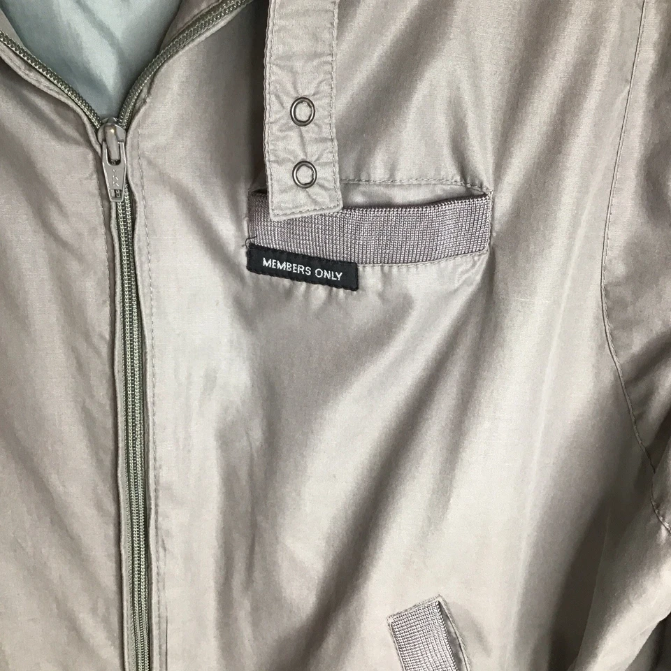 Chaqueta Bomber Gris Artesanal Members Only By Europe Talla 44 De Colección Foto 2 de 4