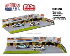 American Diorama 1:64 Racetrack Diorama w/Auto World Gulf Racing Stickers(E)