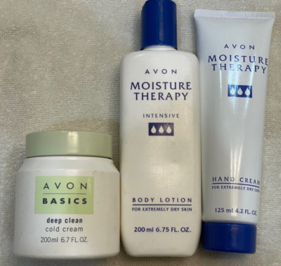AVON MOISTURE THERAPY BUNDLE OF 3 ASSORTMENT, HANDS & BODY NOS