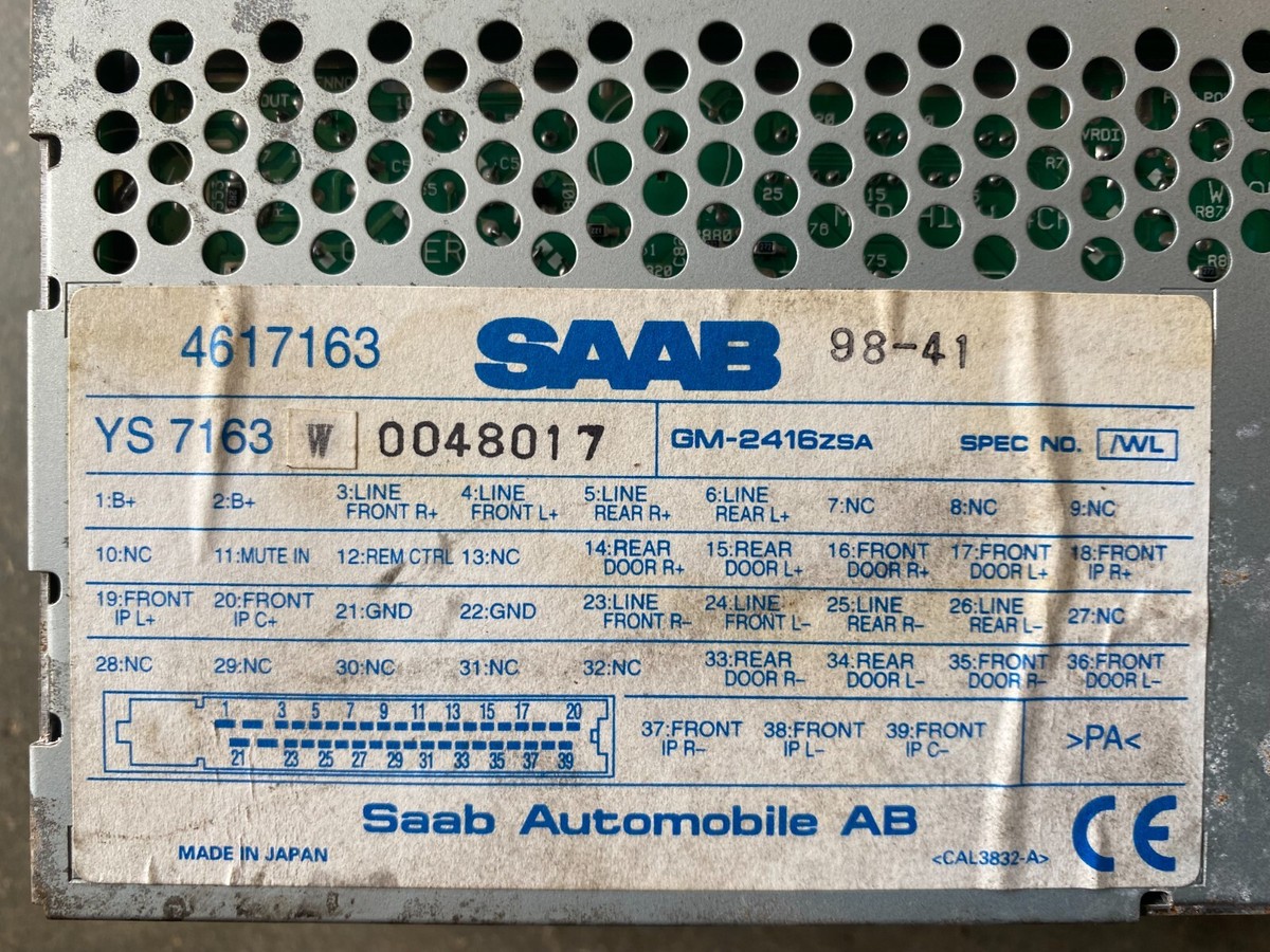99 00 01 02 03 1999 SAAB 9-5 RADIO AMPLIFIER 4617163 | eBay
