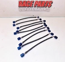 9) BMRS -3 Lt wt steel braided lines w/ wear cover AN-4 fittings  race 061725-24