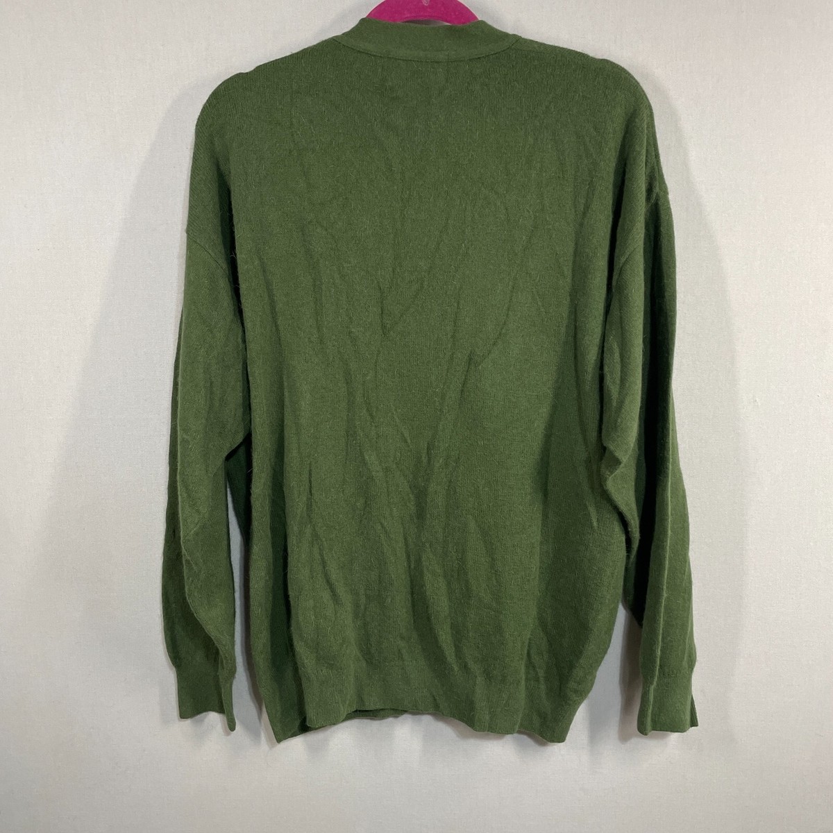 VTG Massimo Dutti Cardigan Mens L Green Angora Wool Grunge VTG Massimo Dutti Cardigan Mens L Green Angora Wool Grunge
