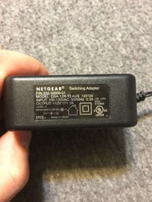 NETGEAR +12V MODEL DSA-12R-12 AUS 120120 SWITCHING ADAPTER (Original ...