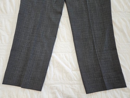 Joseph Abboud 2 Button 2Pc Set Gray Suit 46L Jacket 41x32 Pants Loro Piana Wool - Picture 21 of 24