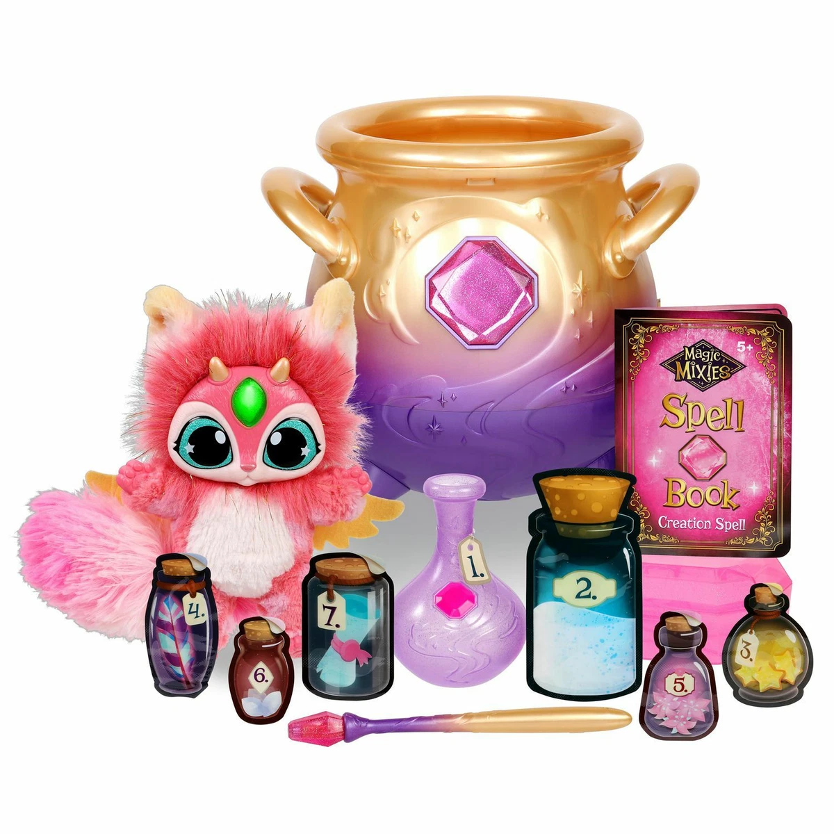 Magic Mixies 14651 Magical Misting Cauldron with 8-Inch Pink Plush Toy |  eBay