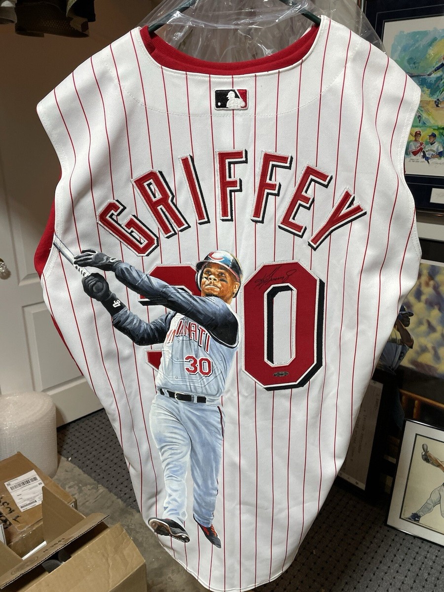 Griffey Jr UDA Jersey Autographed Custom Huge Painted Reds Awesome New COA
