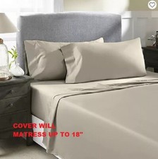 Hotel Luxury Concepts 500 tc Egyptian Cotton 4 PC Sheet Set TAUPE Color 18" t