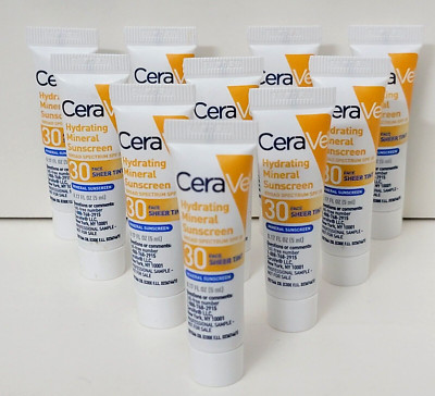 15 pk CeraVe Hydrating Mineral Sunscreen SPF 30 FACE SHEER TINT 0.17 fl oz 11/24