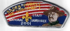 2001 National Jamboree Staff JSP Baden Powell NE Subcamp 1 LGY Bdr.