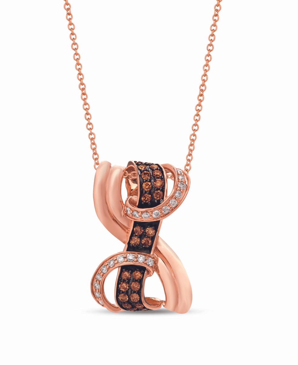 LeVian 14K Rose Gold H-I SI2 TCW Chocolate Diamond Pendant