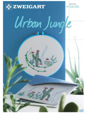 Libro Di Modelli Zweigart 104/296 Urban Jungle Ricamo 10 Pagine + Modelli Grandi