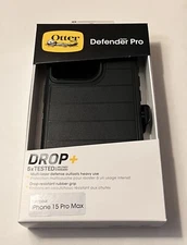 New iPhone 15 Pro Max Otterbox Defender Pro Series Case (Black) Genuine Original