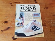 Advertising Italian Pubblicità * TENNIS * PIRELLI SCARPE UOMO (1982)