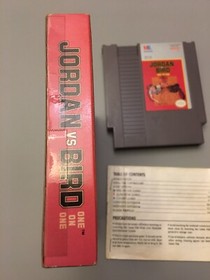 Jordan vs. Bird: One-on-One, NES, 1989 Complete Box, Manual, Game