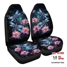 Dragonfly Print Car Seat Cover For Womencute Front Seat Dragonfly Floral