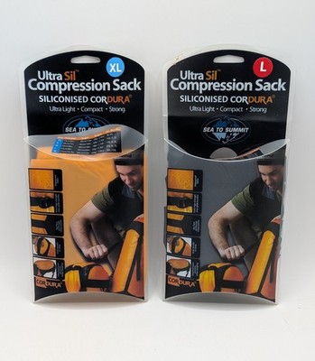 Sea to Summit Ultra-Sil Compression Sack Lot 2 Orange 30L (XL) Black 20L (L)