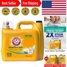Sensitive Skin Liquid Laundry Detergent, 170 oz - Fresh Hypoallergenic Scent 0.12 per gallon