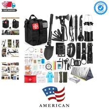 250-Pcs Ultimate Survival Kit: First Aid Gear & Molle System Bag for Adventurers