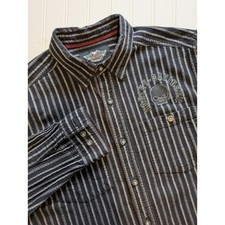 Vtg Harley Davidson Genuine MotorClothes Shirt Men's L Textured Button Down