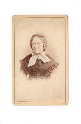 H. Fleischhauer CDV Foto Damenportrait - Essen 1860er