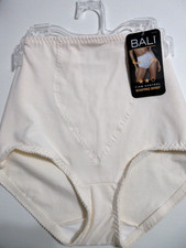 BALI 1-Pairs SHAPING brief FIRM Control panties cream cotton women M NWT