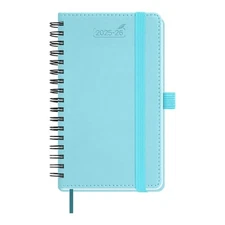  Pocket Planner 2025-2026 Weekly and Monthly, 3.5" x Pocket 3.5" x 6" Sky Blue