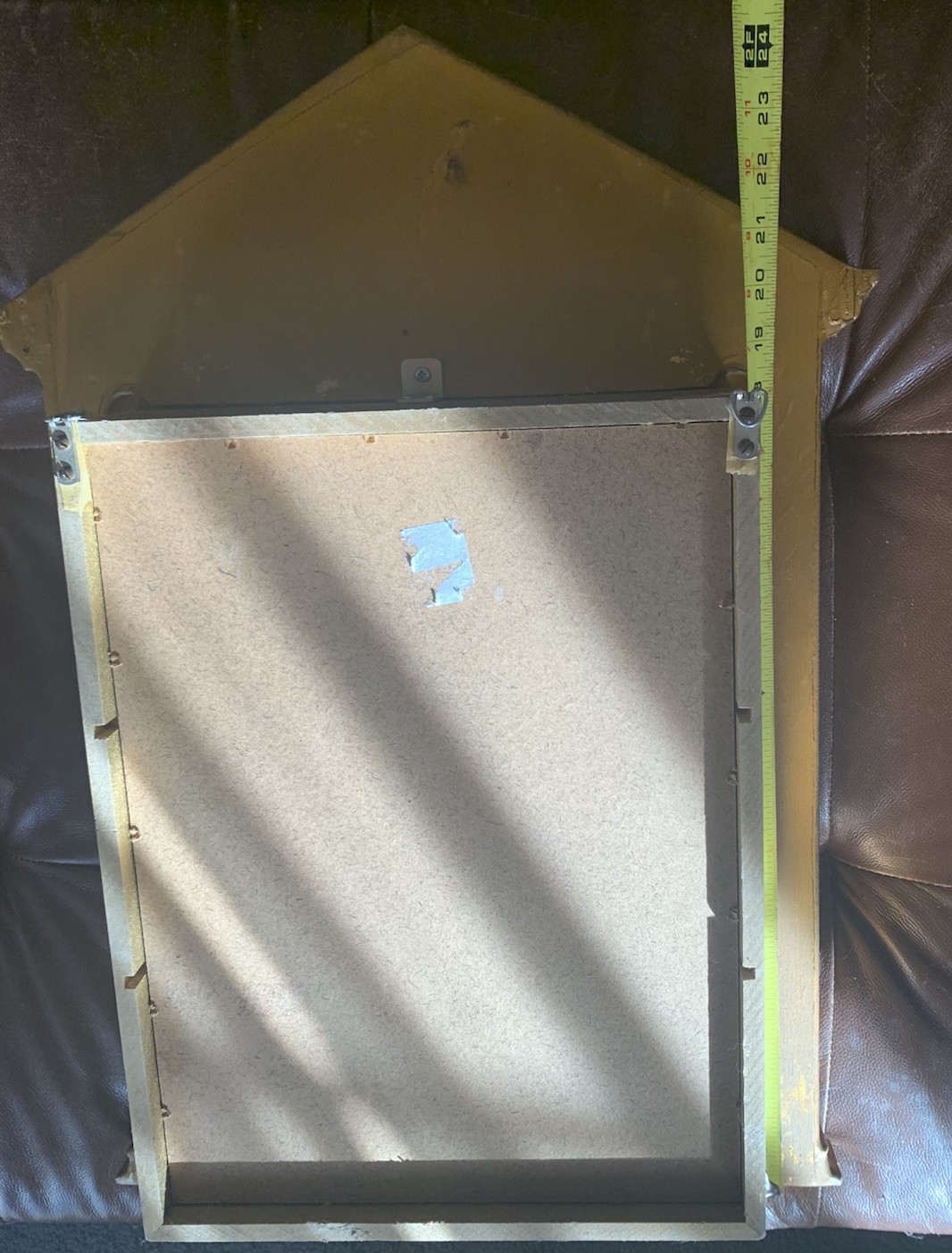 Italian Gold Greek Pediment Display Case Curio Cabinet Shelves w/Mirrored Back