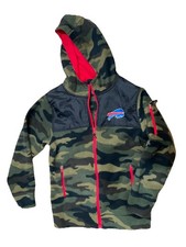 Buffalo Bills Boys Camo Jacket Fleece Coat NFL Large 14-16