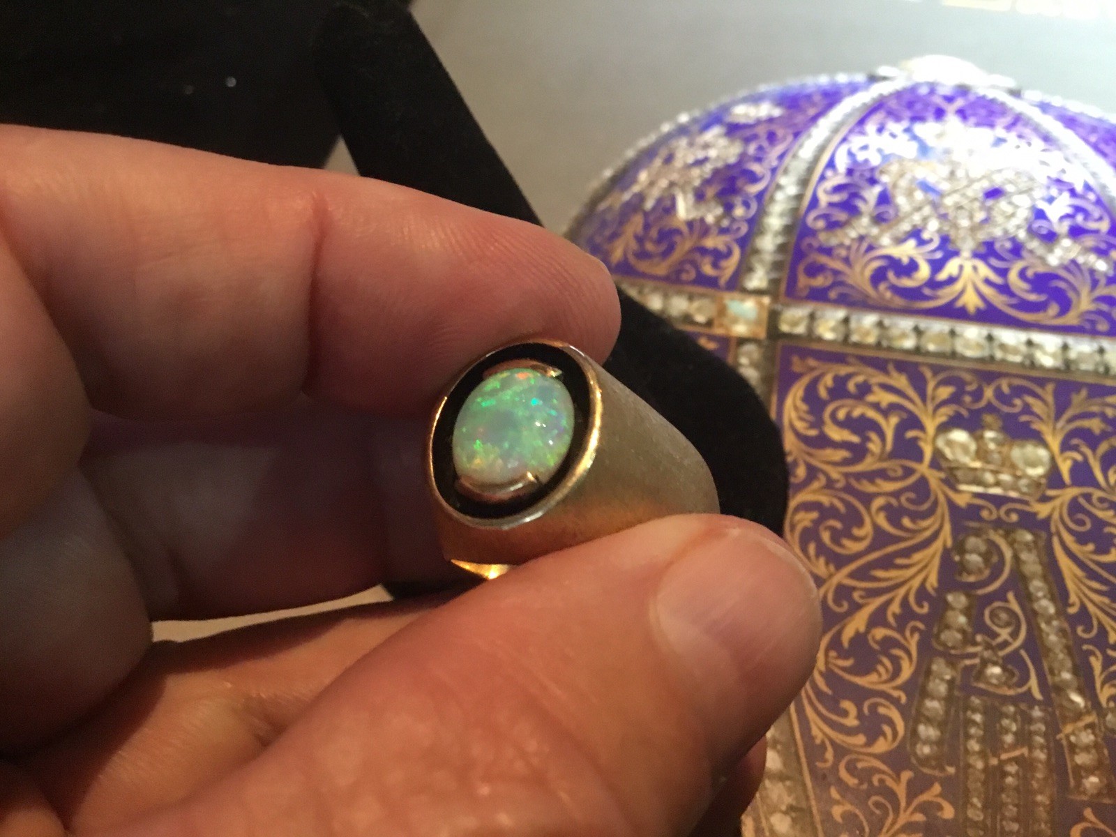 AUTHENTIC VINTAGE SOLID 14KT GOLD-Australian Blac… - image 5