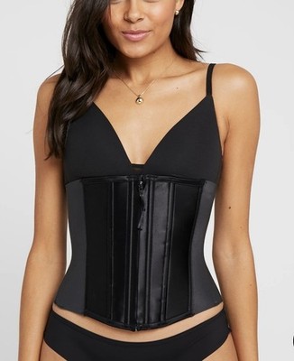 Spanx Under Sculpture Black Corset Waist Trainer Cincher Size Medium 