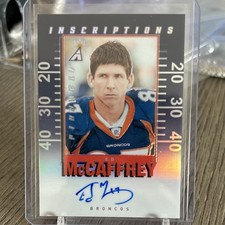 Pinnacle Inscriptions Autograph Ed McCaffrey Broncos NFL Football Card