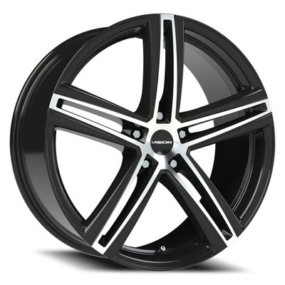 Vision 640 NITROUS Wheel 17x7.5 (40, 5x114.3, 73.1) Black Single Rim