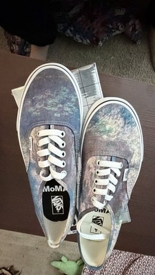 VANS MoMA Claude Monet Water Lilies Canvas Lace Up Sneakers Multicolor Art 
