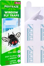 XL Window Fly Traps for Indoors (30-Pack), Clear Non-Toxic Sticky Trap Catcher, 