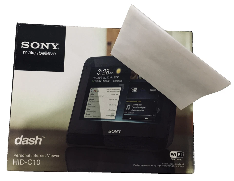 Sony Dash HID-C10 Personal Internet Viewer, BNIB Sealed with Receipt, VERY RARE - Image 4 of 4