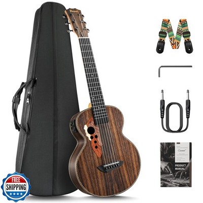 30inch Caramel CB904G Ebony Wood Electric Guitalele Small Guitar 