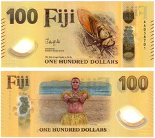 2025 Fiji 100 Dollar Banknote UNC  P129 Polymer