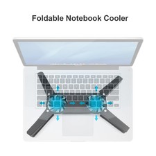 USB Powered Laptop Cooling Pad with Double 60mm Fans Foldable Cooler Pad Cooling