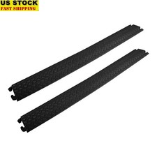 Cable Wire Protector Ramp Cover 2 Pack Floor Safety Anti Slip Durable Rubber New