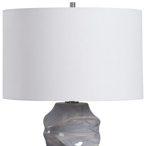 Uttermost Waves Blue and White Table Lamp - Picture 4 of 7