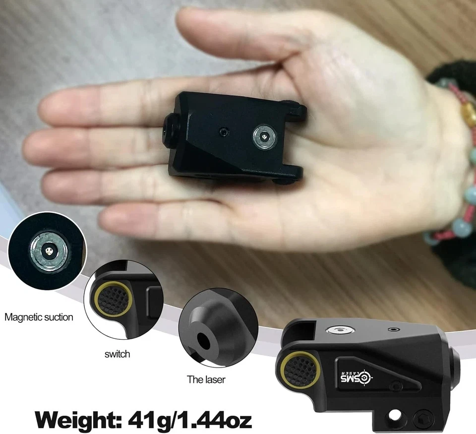 SMS Mini Green Dot Laser Sight USB Magnetic Rechargeable Pistol Rifle Airsoft - Image 2 of 4