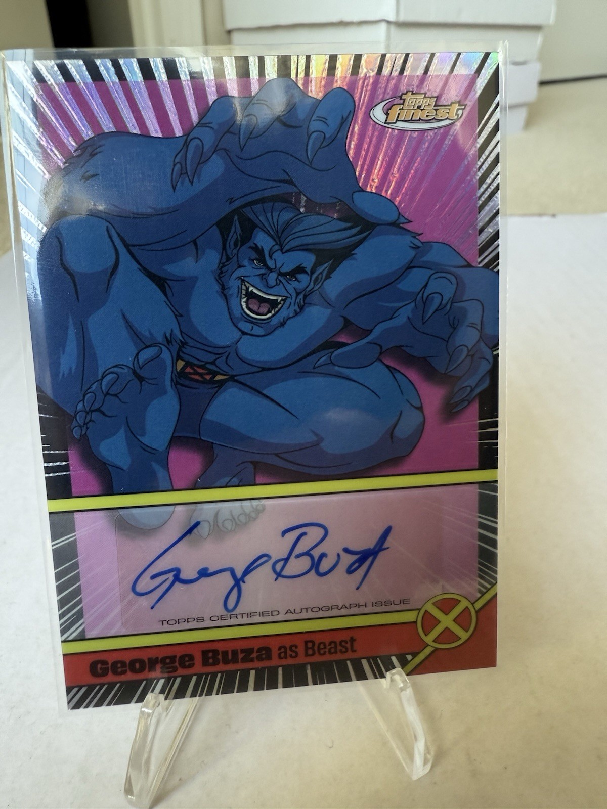 2025 Topps Finest X-Men '97 George Buza Beast Voice Actor Auto #CA-GB