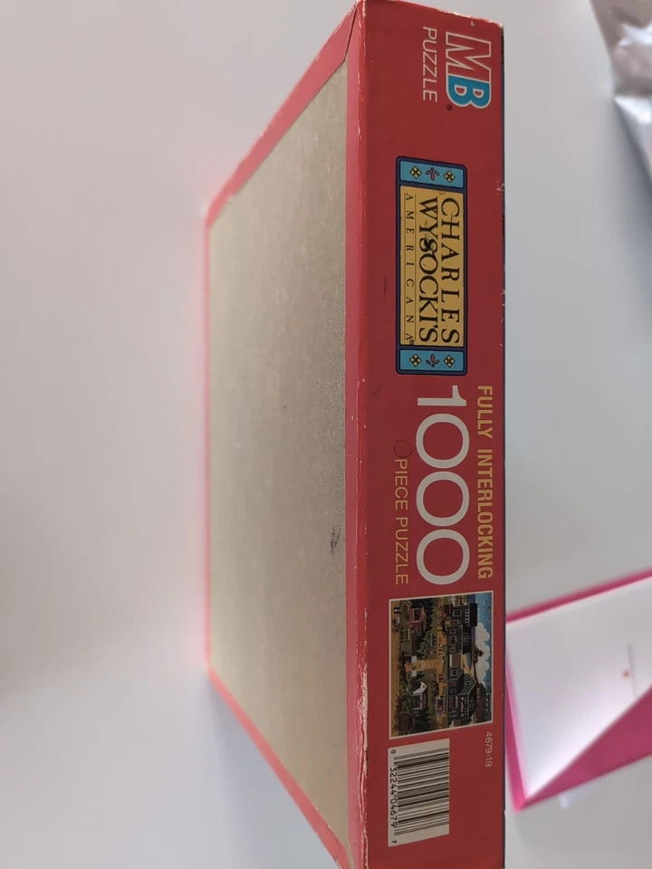 Rompecabezas Mb Charles Wysocki "Wescott's Black Cherry Harbor" 1.000 piezas *Vintage*NUEVO EN CAJA Foto 3 de 4